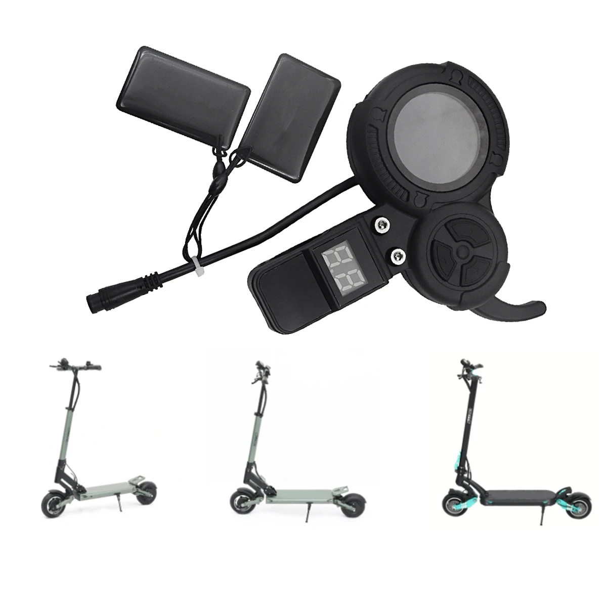 E-Scooter LCD Display Throttle+Lgnition Lock Key with Cruise NFC Card for VSETT 8 8+ 9 9+ for ZERO 8 9 10 8X 10X Z8 PRO