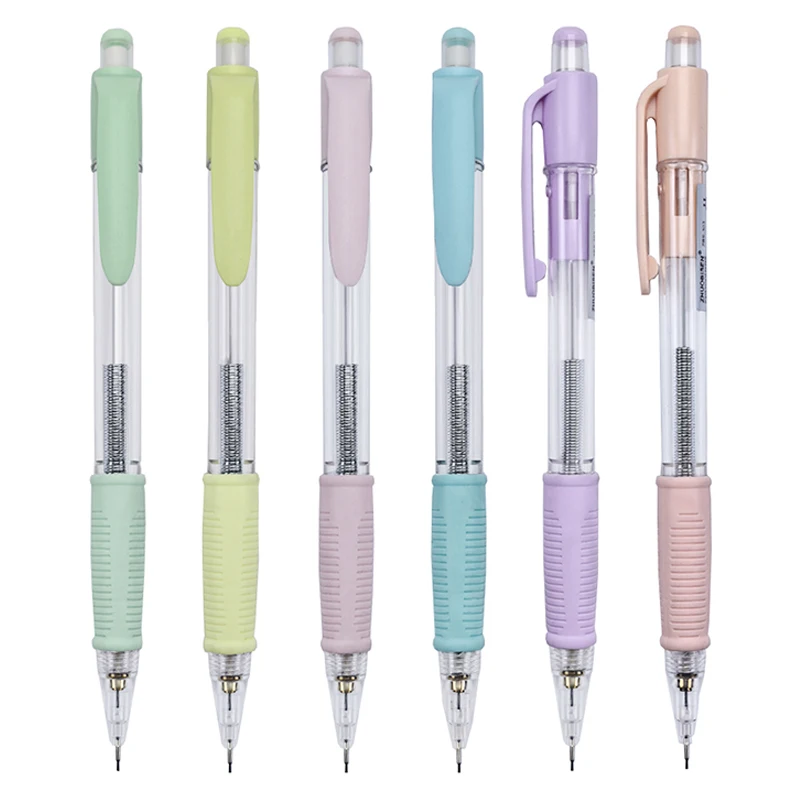 0.5 0.7mm Kawaii Mechanical Pencil with Eraser HB Lead Core Art Sketching Painting Writing Stationery School Office Supplies