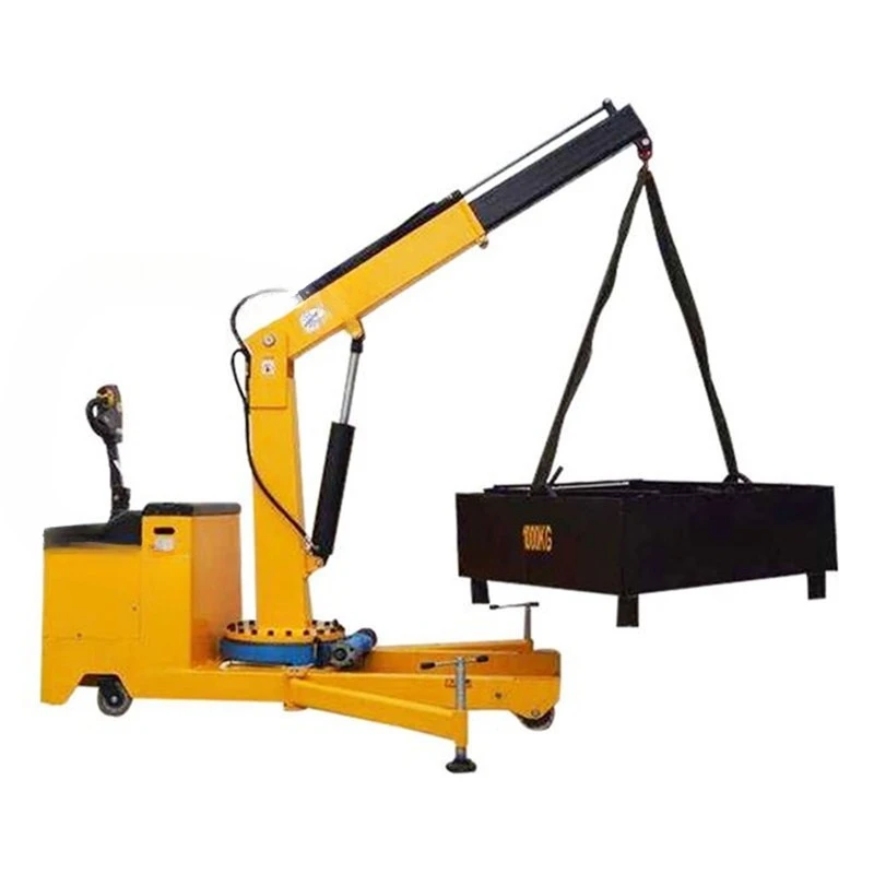 1 ton 2 tons counterweight single arm crane, lift