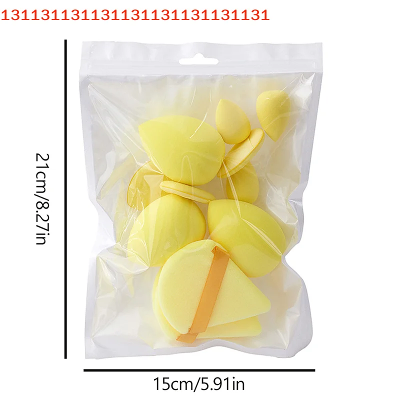 12-teiliges Mini-Schwamm-Ei, flüssige Foundation-Werkzeuge, Make-up, Allzweck-Make-up-Schwamm-Set, Samt-Dreieck-Puff, Gesichts- und Fingerquasten