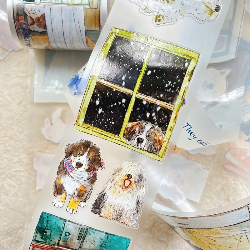 DingDing VOL 15 Cute Dog Animal Puppy Pattern Jouran Washi Pet Tape