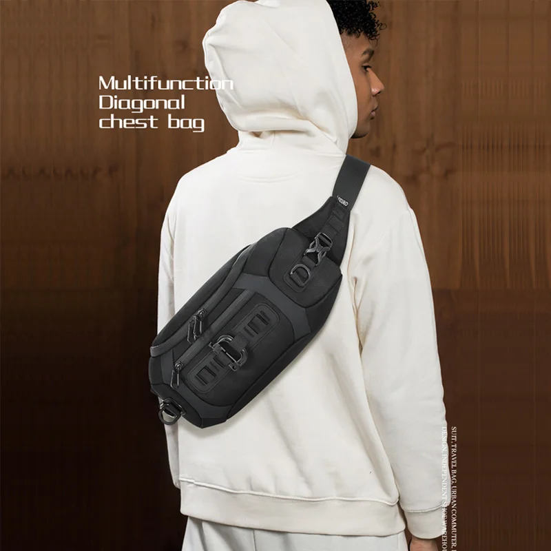 Fashion Men Waist Bag Outdoor Sports 2024 NEW Fanny Pack Multifunction Waterproof Male Chest Bag Mens Crossbody Bags Bum
