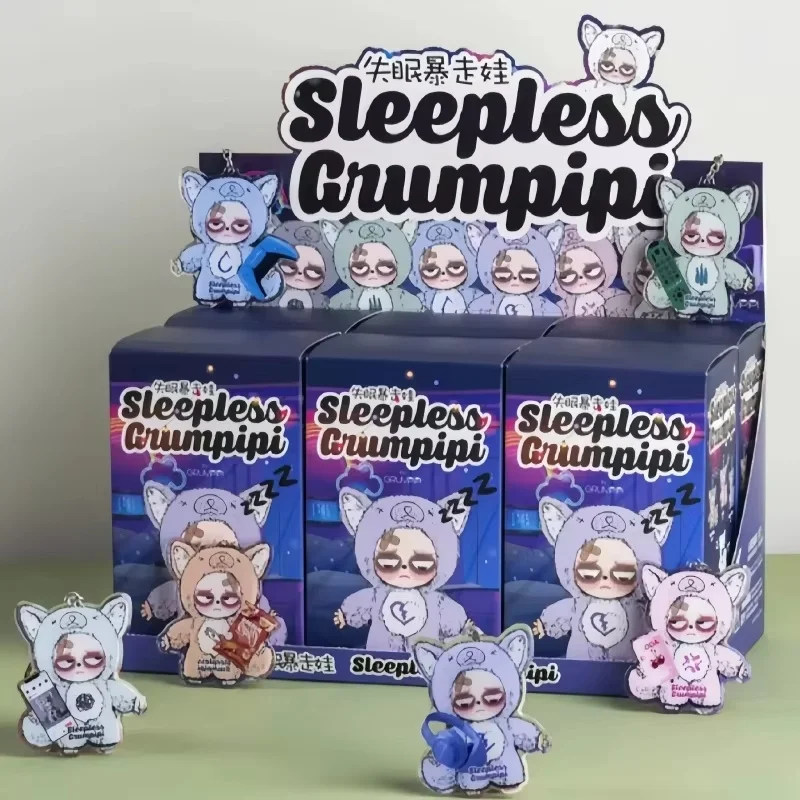

Sleepless Grumpipi Series Mystery Box Виниловая милая кукла Фигурка Kawaii Прекрасные куклы Сумка-сюрприз Подвеска Декор Игрушка Слепая коробка