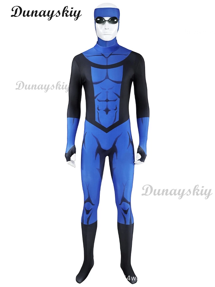 Anime Invincible Mark Cosplay Costume Blue Jumpsuit Unisex Outfit Bodysuit Mark Role-playing Outfits Anime Show Zentai Suit