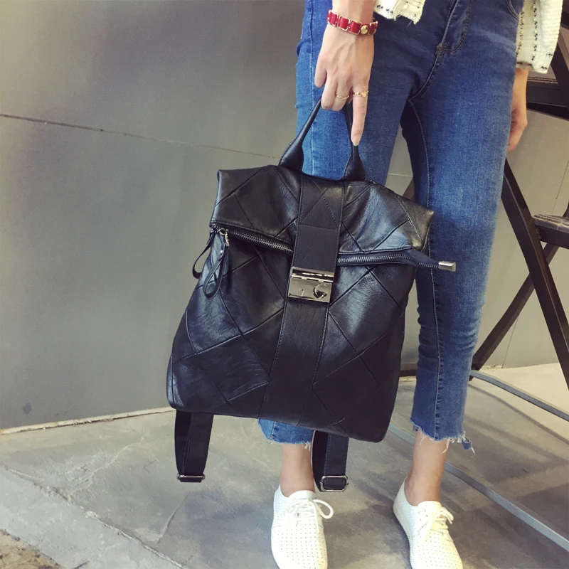 Ladies Leather Double oulder Bag Casual Travel Bapa Large Capaci Faionable Korean Sle 2025 New Leisure All-Match ...