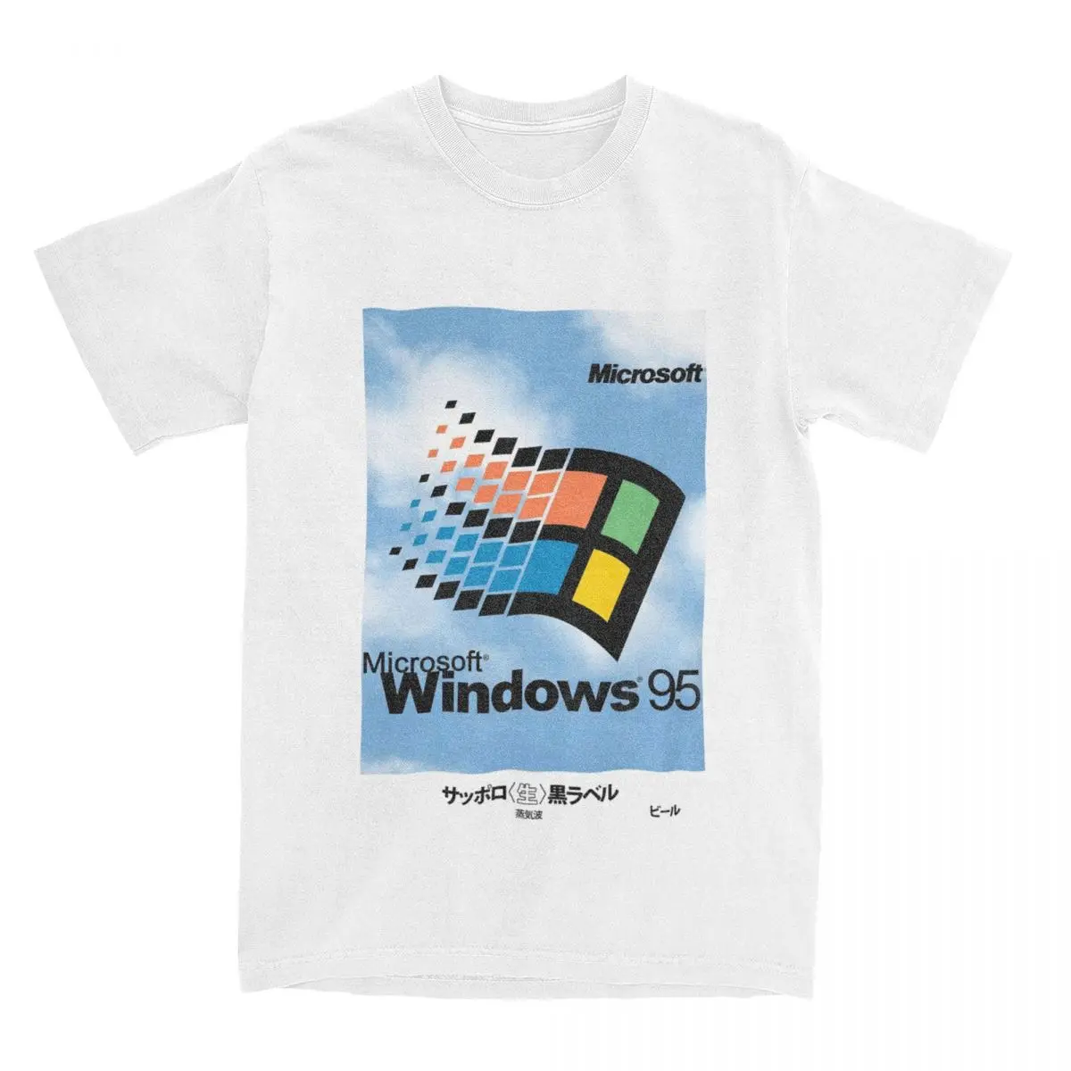 Vapors Wave Windows95 T Shirt Man Internet Y2K Funny Cotton T-Shirts Summer Crewneck Popular Tees Dropshipping Big Size Tops