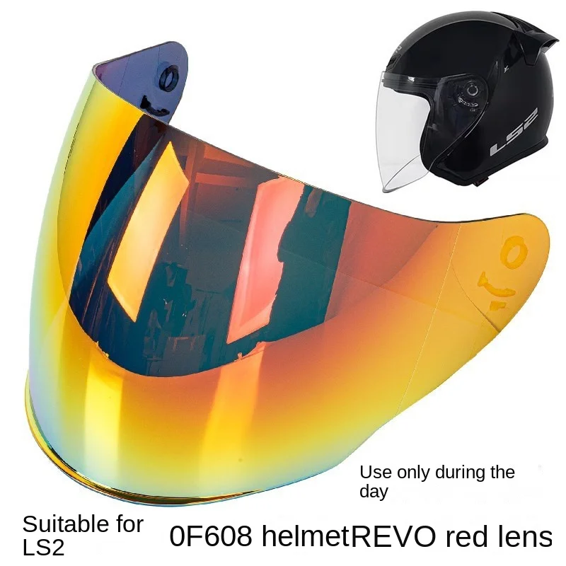 Motocicleta destacável capacete viseira, moto capacete óculos, lente REVO, 608 LS2608 OF-MHR-104Motorcycle