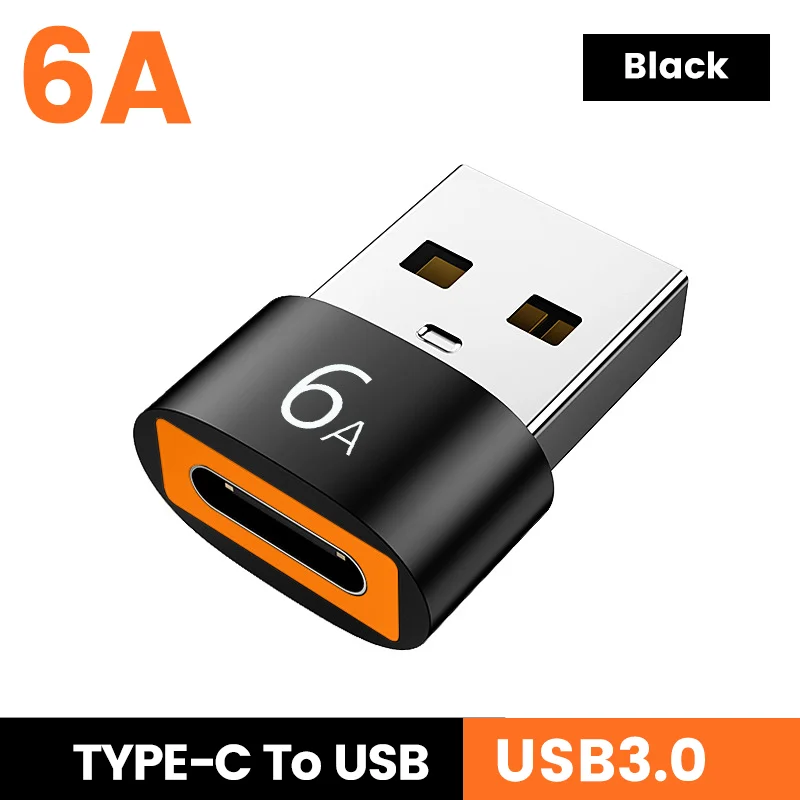 

USB Type C Connector 6A Fast Charge OTG Adapter USB C Female Male Converter For Huawei For Xiaomi For Samsung S20 For MacBook
