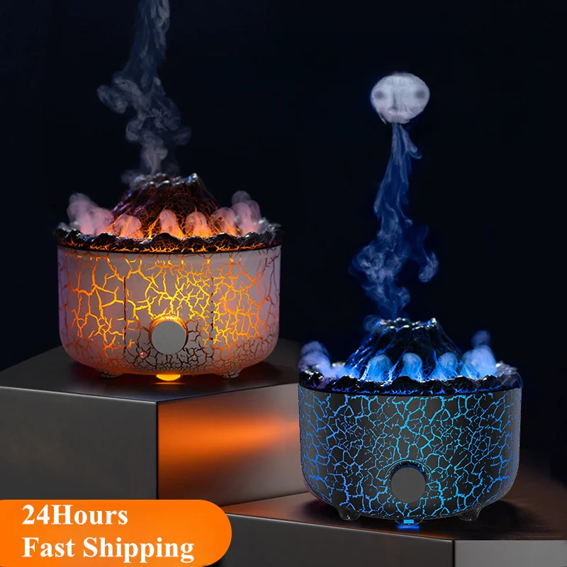 

Lava Volcano Air Humidifiers 560ML Essential Oil Diffuser with Night Light Essential Oil Diffuser Aroma Diffuser Bedroom Office