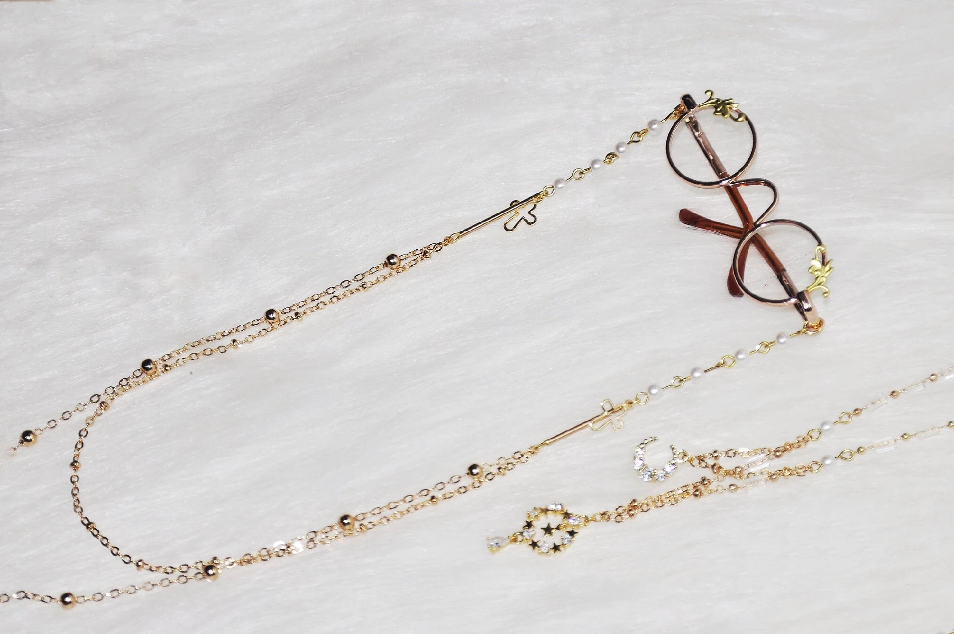 Delicate BJD Doll Accessories, 1/3 Uncle Size Star Necklace, Moon  Earring, Patterned Glasses, Lip Ornaments Set Jewelry