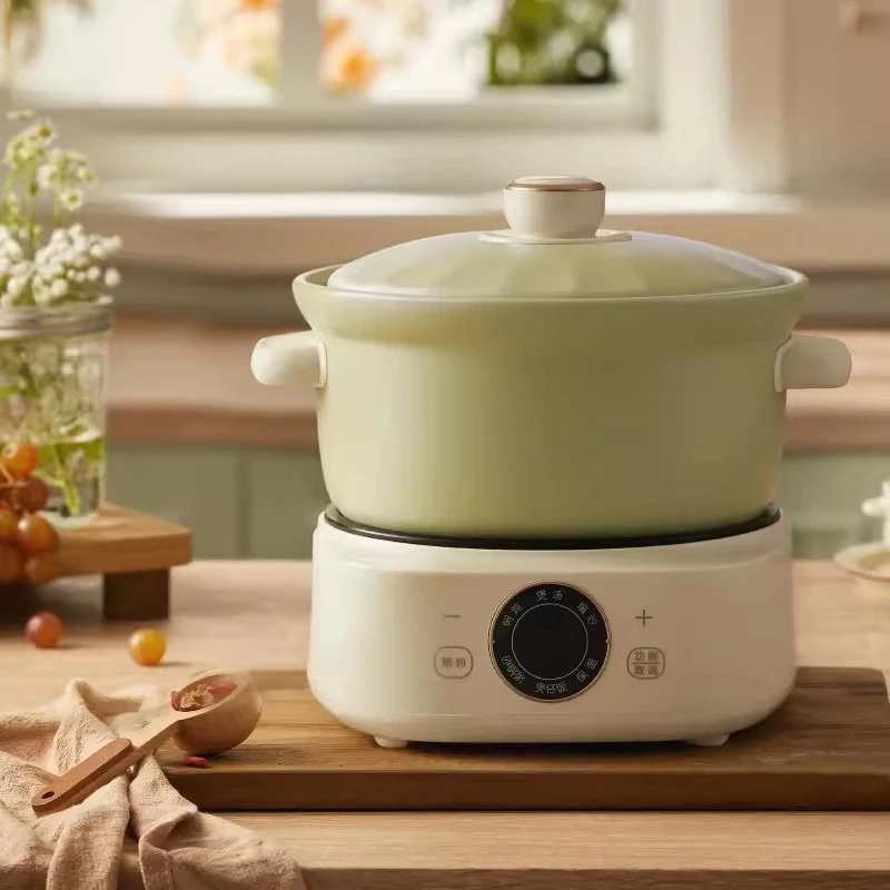 Electric Clay Pot Slow Cooker Multifunctional Automatic Stew Soup Congee Health Ceramic Inner Pot Timer Keep Warm Large Capacity