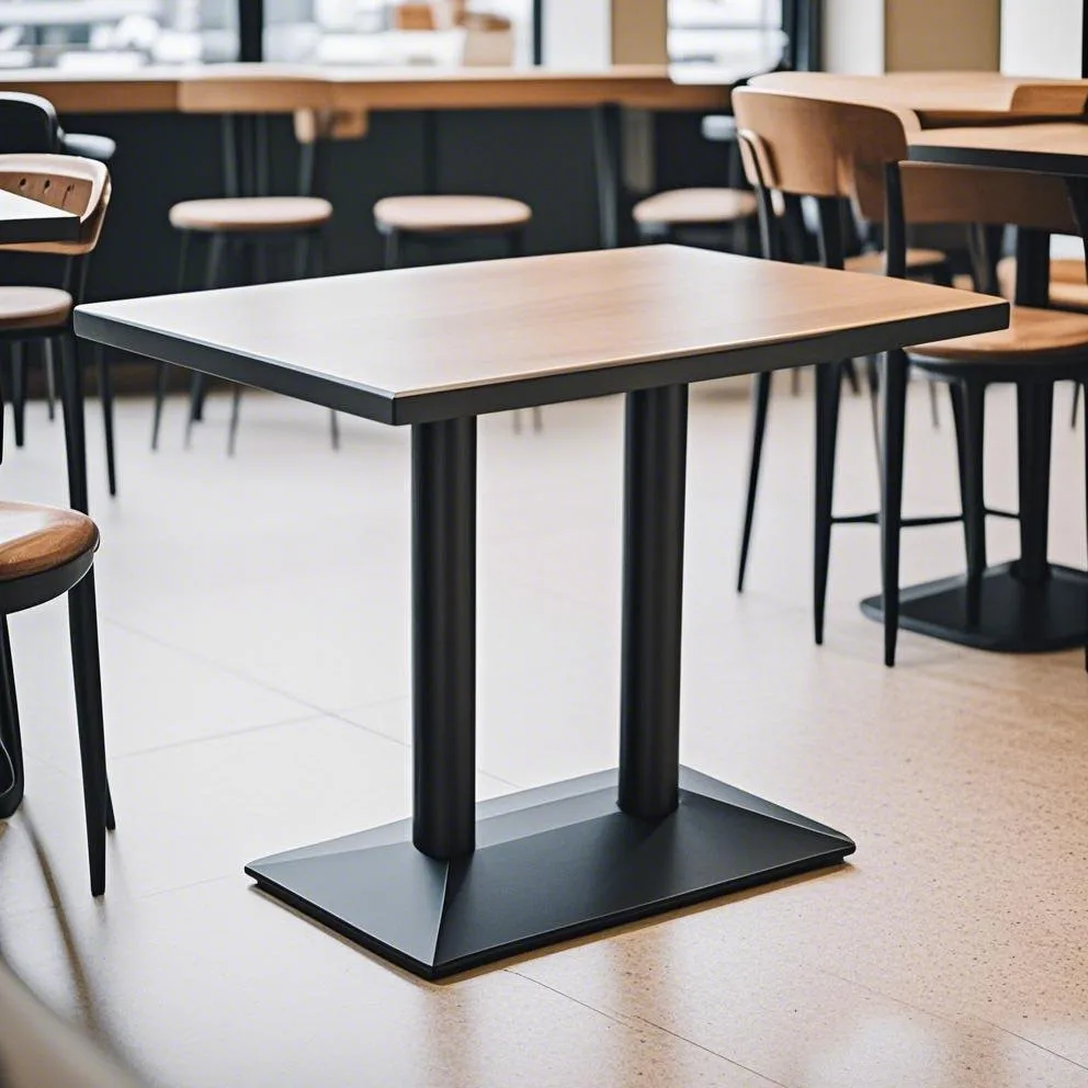 Double column, square, thickened, iron table rack, furniture, cast iron, table foot