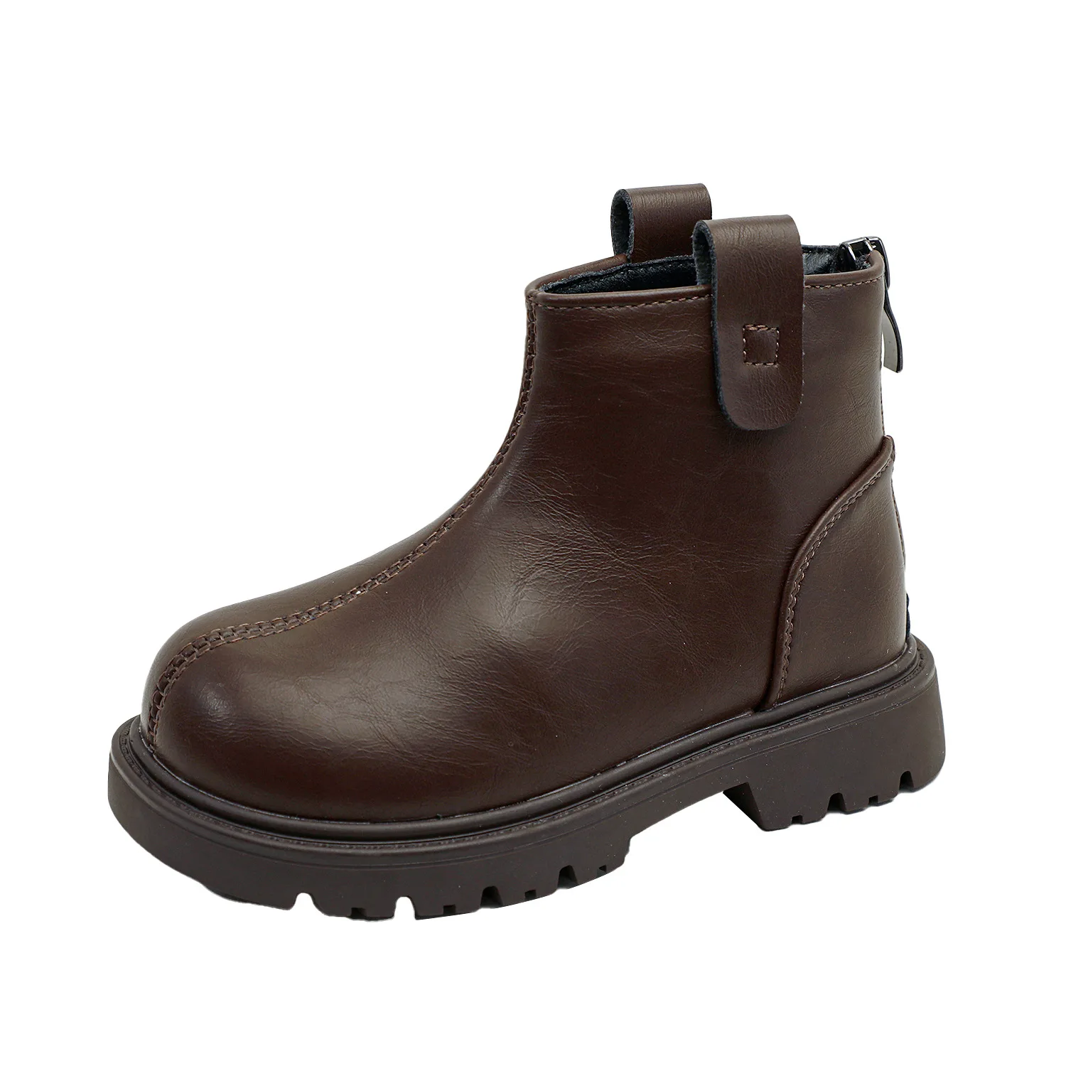 

Детские зимние модные ботинки для малышей, детские короткие сапоги для мальчиков и девочек, простые кожаные ботинки в корейском стиле, Новое поступление