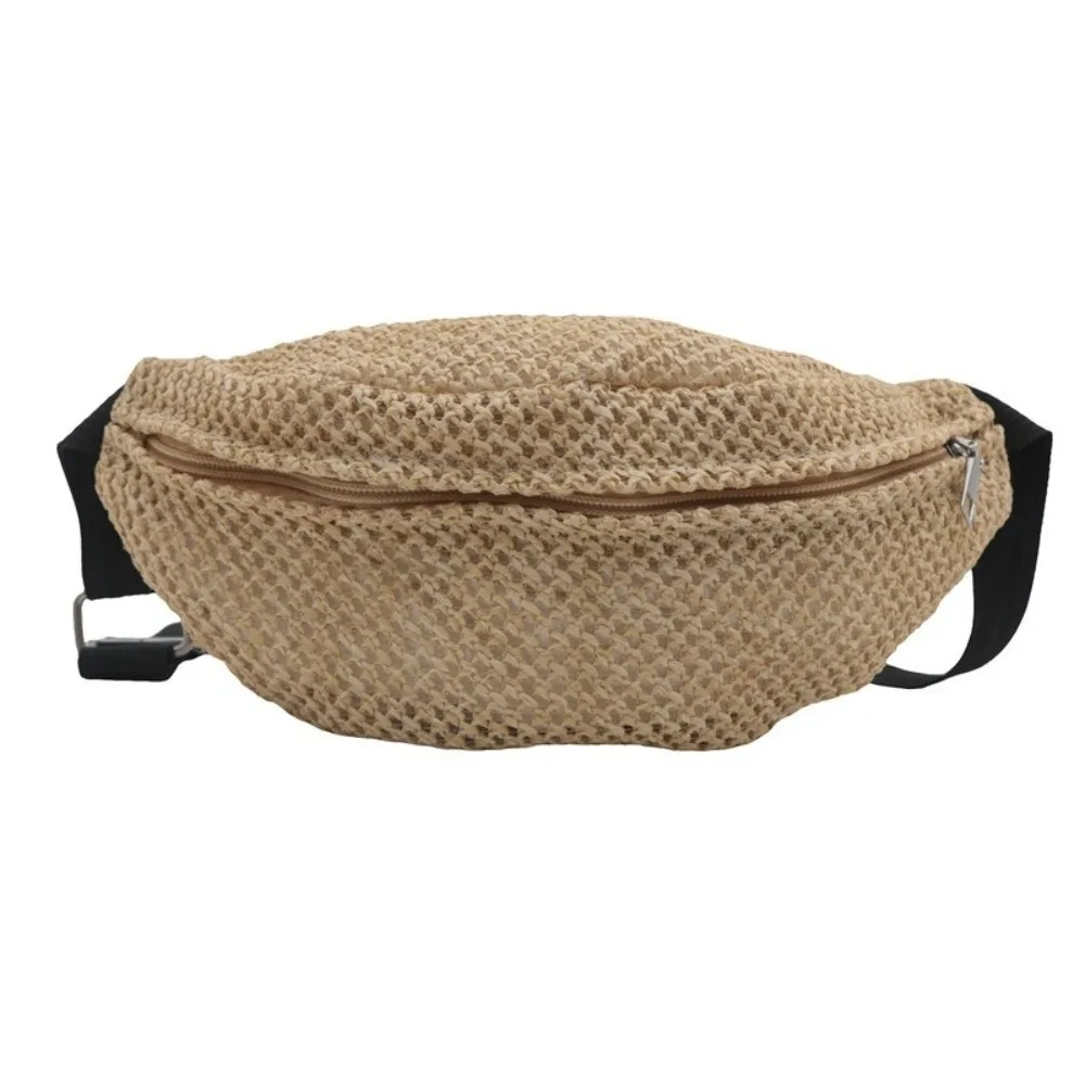 Vacation Woven Waist Pouch Boho Crochet Crossbody Bags Versatile Breathable Chest Bag Travel Beach
