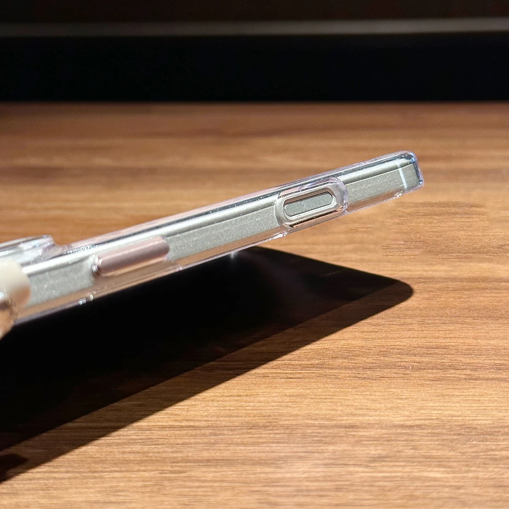 Luxo simples carregamento magnético caso de telefone transparente para iphone 17air 16plus 15 14 13 12 pro max não-amarelamento anti-queda capa