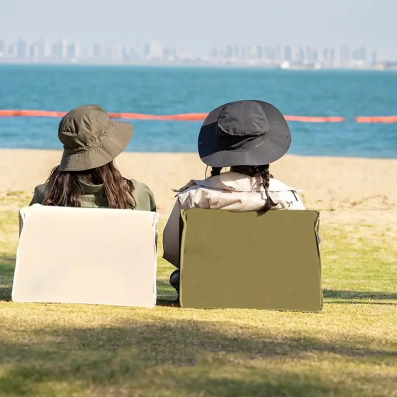 

Beach Mat Lounge Chair Triangular Camping Pad Waterproof Beach Chair Mat Lightweight Tanning Chair Foldable Backrest Lounge For