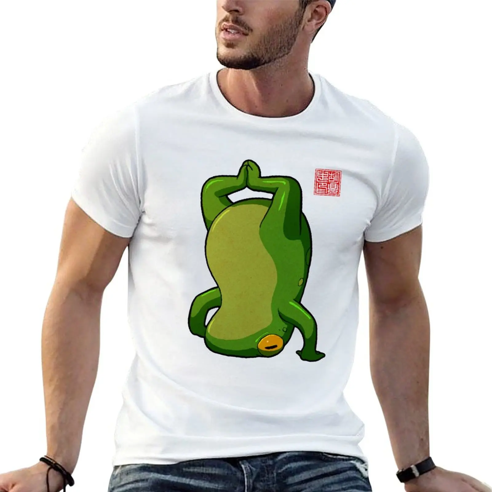 yoga frog headstand pose T-Shirt High Quality Durable T-Shirt