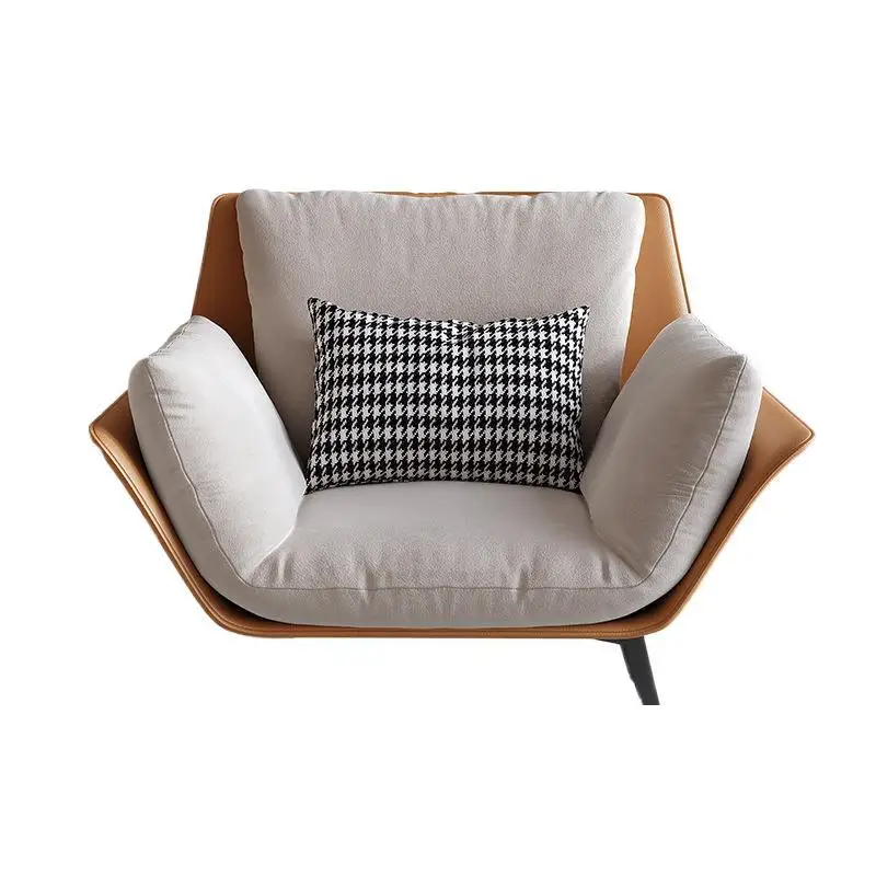 

Nordic single sofa chair single chair Italian minimalist leisure recliner home living room balcony lazy fabric sofa chair