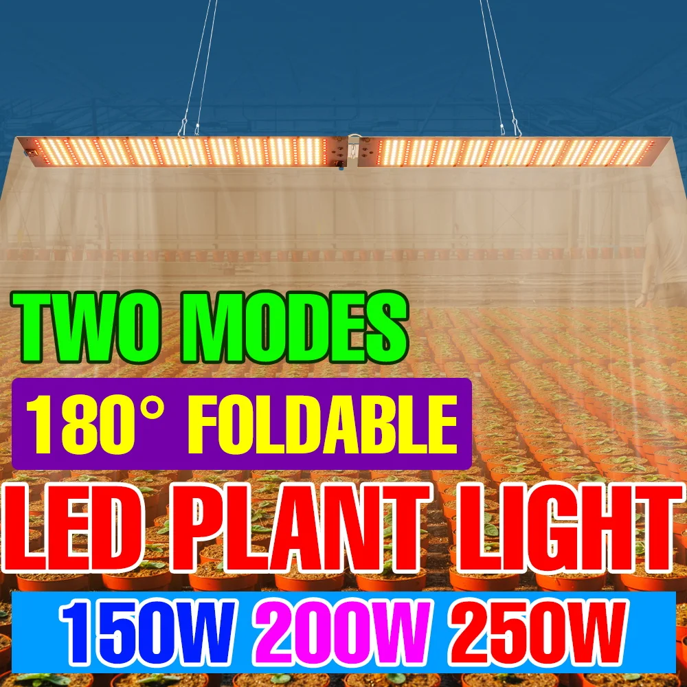 

250W LED Grow Lights Full Spectrum AC100-277V Quantum Board Hydroponics lamp Indoor Greenhouse Vegetables Potted Fill Lighting