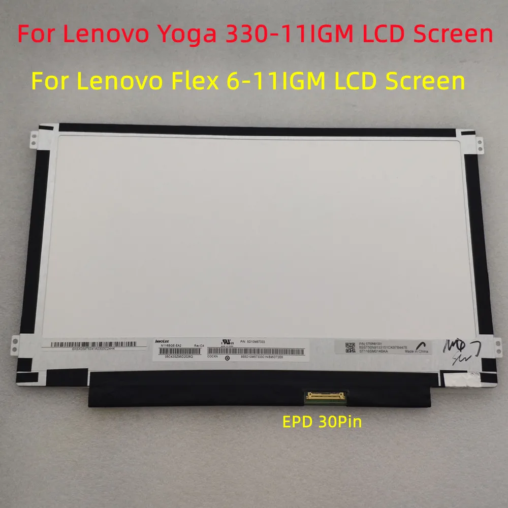 Yoga 330 11igm toque digitador da frente de vidro 11.6 Polegada display portátil lcd painel matriz flex 6 11igm para lenovo yoga 330 toque