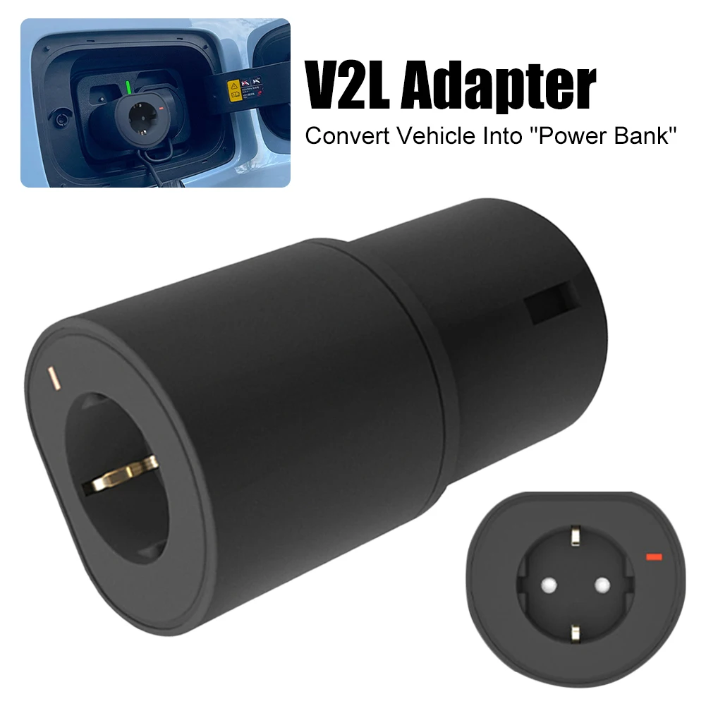 10A 220V Male V2L Power Supply Conversion Socket 2.5kW Electric Vehicle to Load Adapter For IEC 62196 V2L EV RV Electric Vehicle