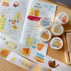 Vintage Colorful Life Washi PET Tape for Card Making Decoration DIY Scrapbooking Plan Stickers