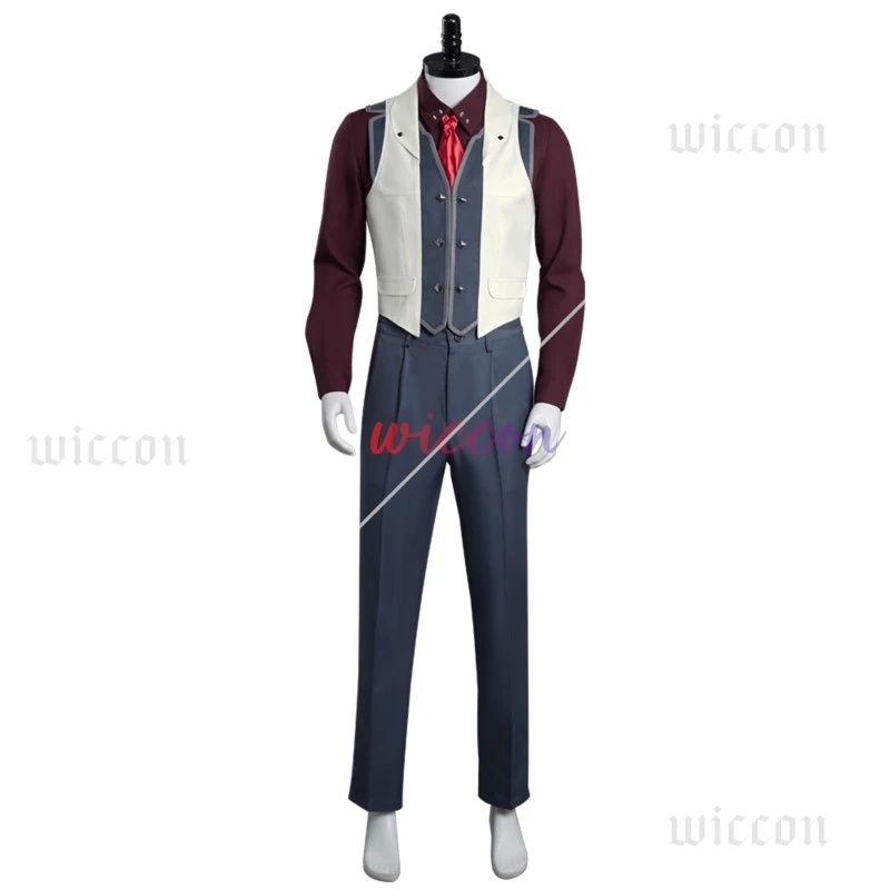 Arcane2 LOL Jayce Viktor Cosplay Costume Shirt Vest Pnats Wig Outfits Fantasia Men Boys Halloween Carnival Party Disguise Cloth