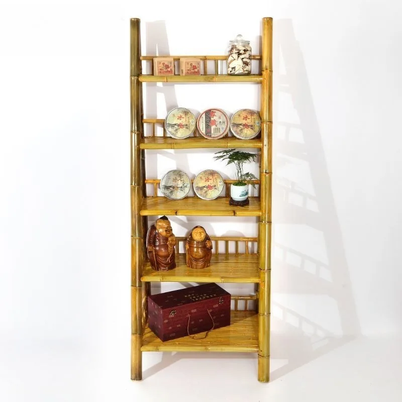 الرجعية Bogu رف السوبر ماركت الصيني متعدد الطبقات سوق السلع القديمة عرض الرف الشاي