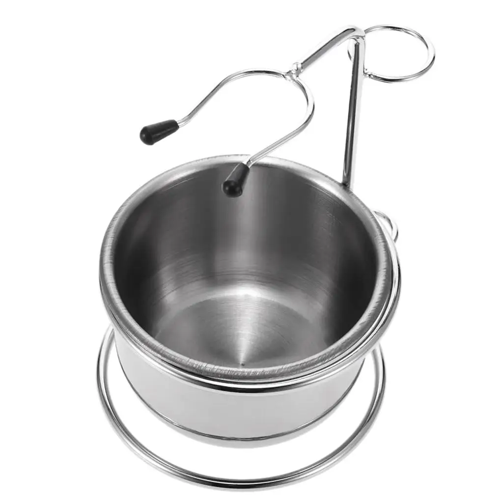 Shaving Mug and Bowl Set Metal Shaving Stand Holder Organizing Kit for Shaving Tools at Home or Salon