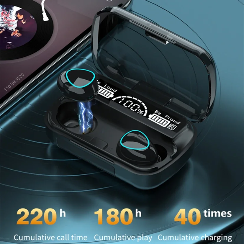 

3500mAh TWS Wireless Earphones Bluetooth Noise Canceling earbuds Stereo Headphones LED Display Sports Headset With Mic