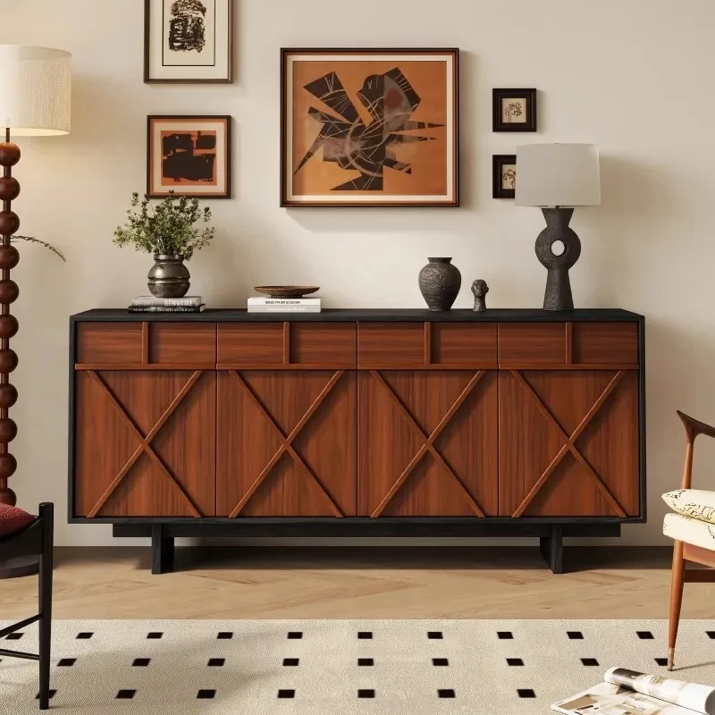 Chinese antique dining side Locker American living room Bedroom storage Wall decorative