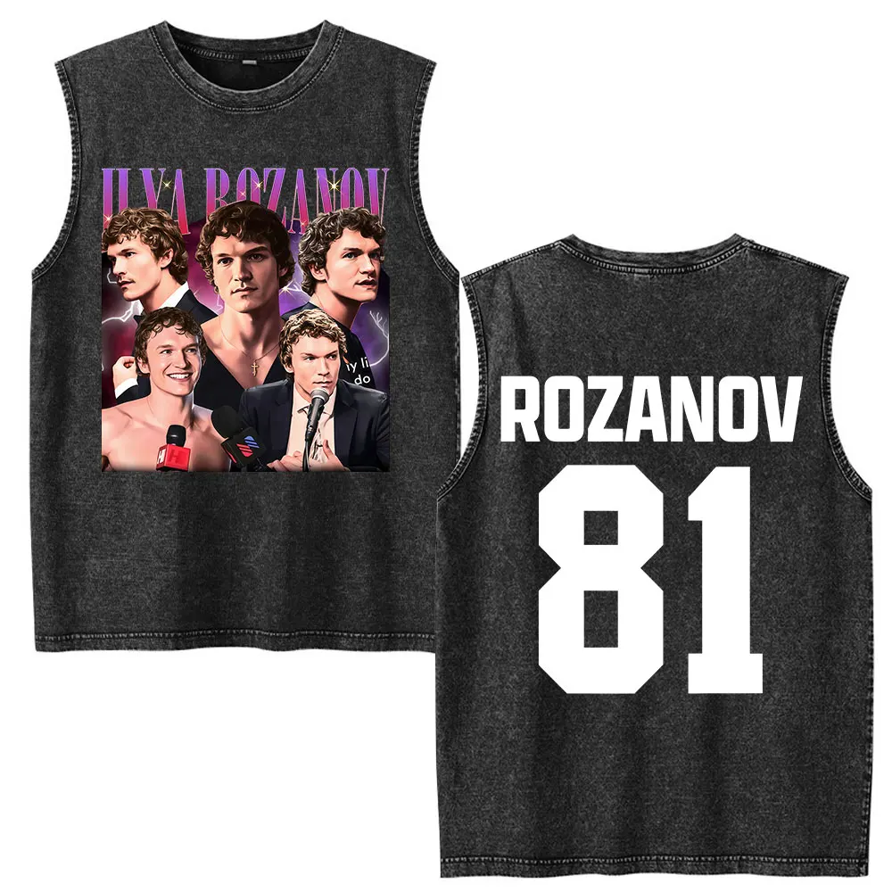

Винтажные стираные майки с подогревом Rivalry Ilya Rozanov 81, футболки, мужская и женская одежда, модный жилет без рукавов, футболка, уличная одежда