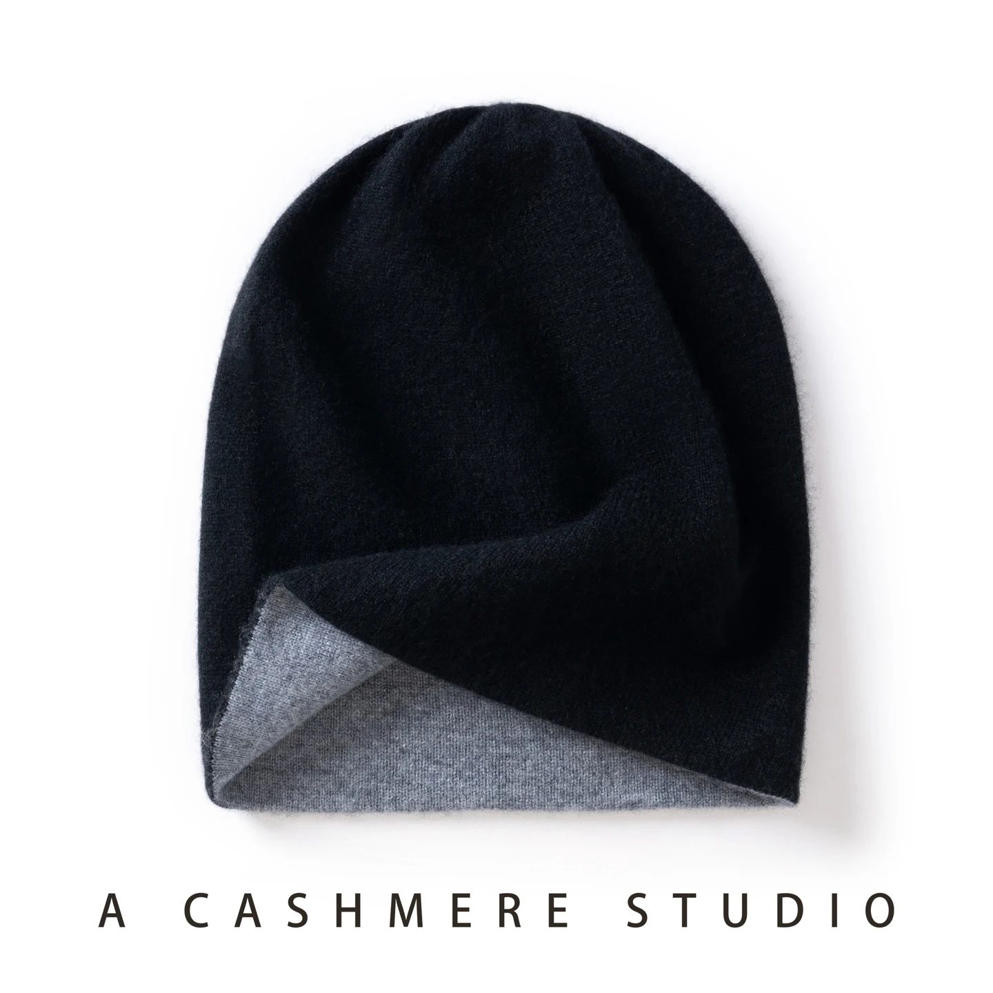High Quality Pure Cashmere Hat for Men and Women Winter Double Layer Thicken Knitted Skullies Beanies Caps Female Outdoor Hats