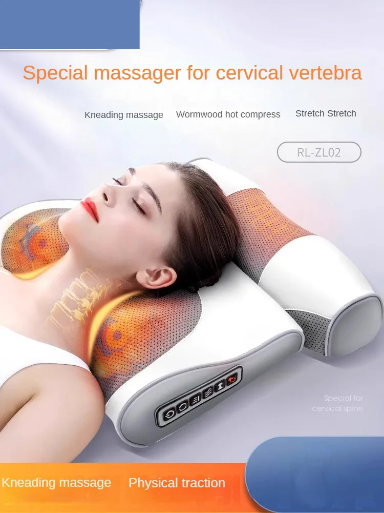 

Cervical Massager Back Waist Full Body Multifunctional Household Hot Compress Massager Pillow Artifact Cushion