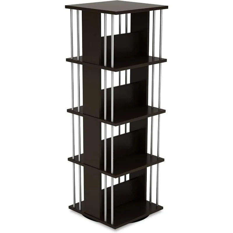 Media Storage Spinner, Engineered Wood, Space-Saving 360-Degree Rotation, Protect Prized Media & Memorabilia Collections