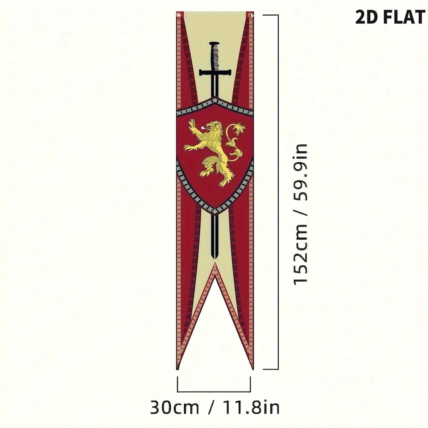 1pc Polyester Antique Hanging Flag- Long Banner for Bar Decor
