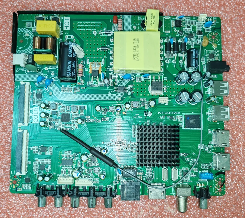 P75-2831TV9.0  Three in one TV motherboard, tested well, physical photo for   69--82V  550ma  75w