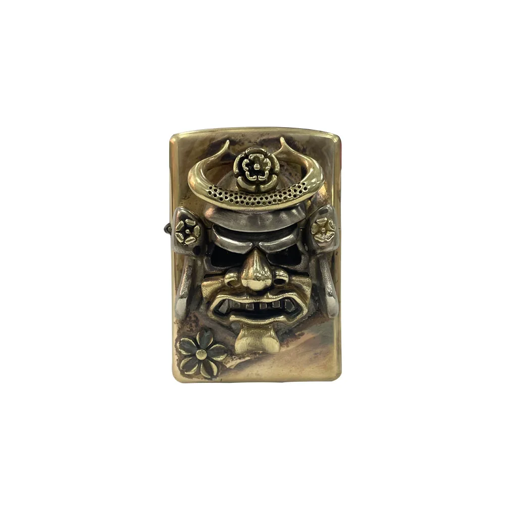 

Brass Sakura Samurai Lighter Storage Case Outdoor EDC Universal Portable Box Container Lightweight Vintage Organizer Holder