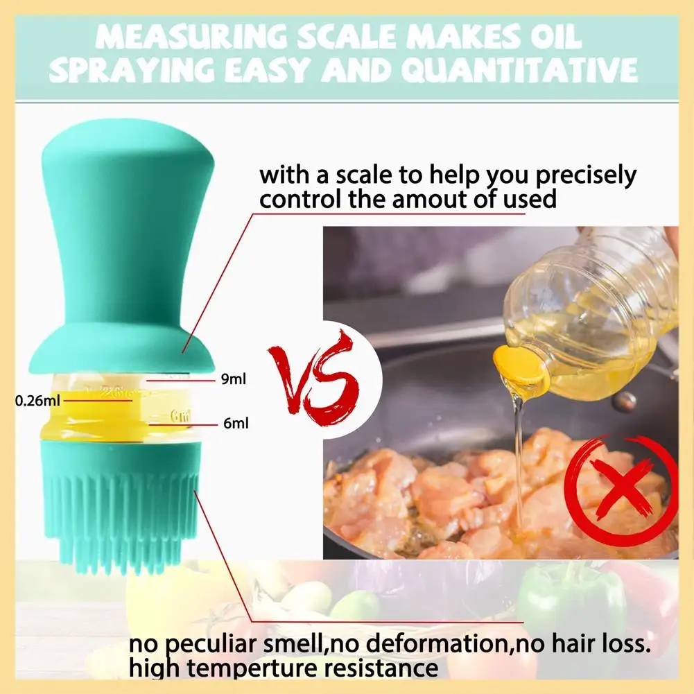

GOOD-Glass Oil Bottle With Silicone Brush, Olive Oil And Vinegar Dispenser Bottle For Kitchen Cooking, BBQ, Baking
