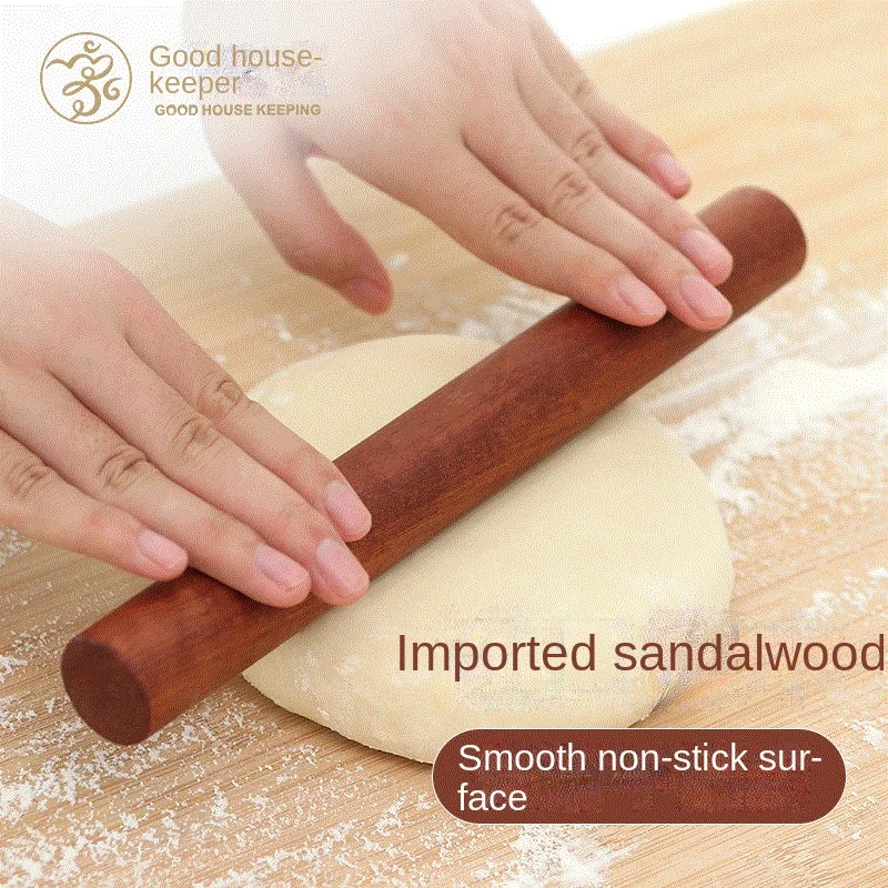 

Red ebony rolling pin, household kitchen solid wood rolling stick