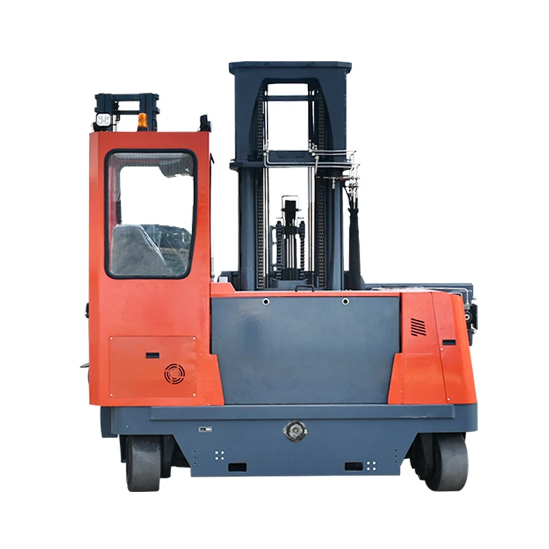 Heavy Duty Seated Wide Body Electric 4 Way Side Loader Long Material Handling Multi-Directional Forklift