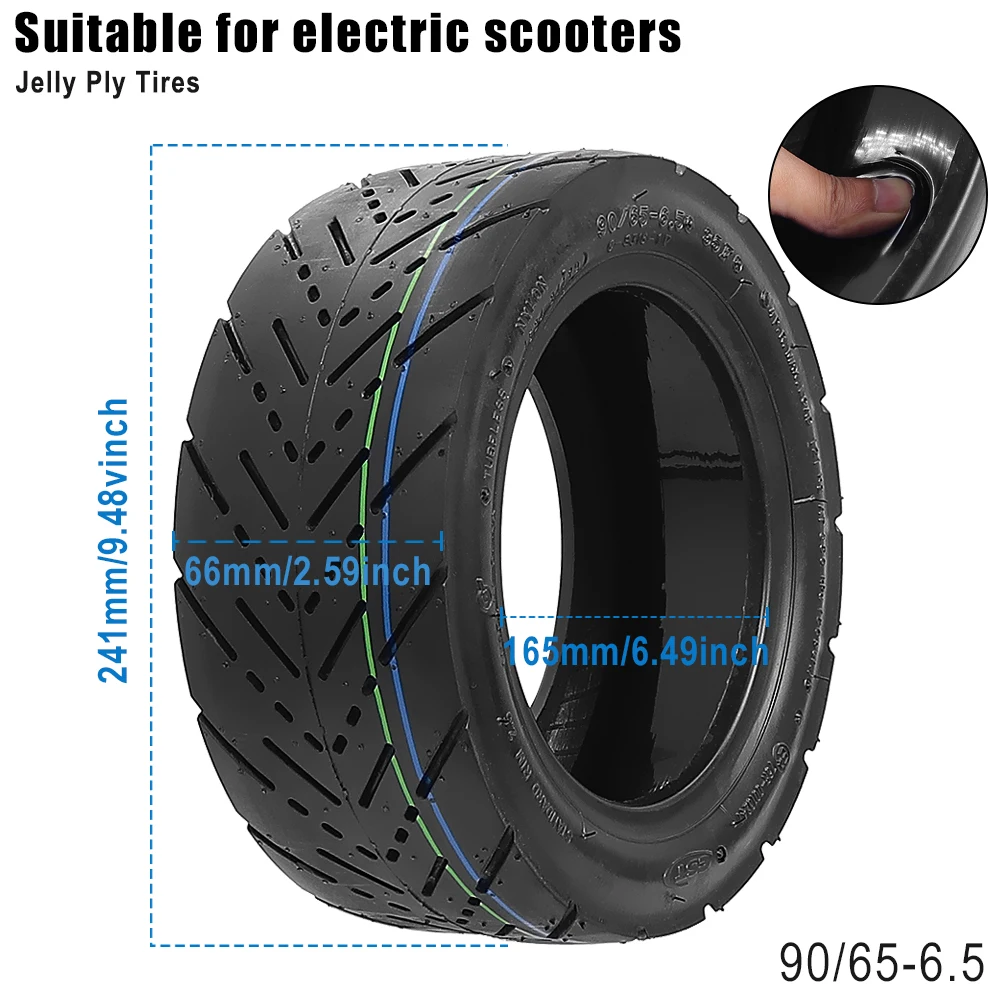 

11 Inch Anti-puncture Jelly Gel Tire 90/65-6.5 Tire for Dualtron Thunder/Storm/Zero 11X Speedual Plus CST Kickscooter Tires