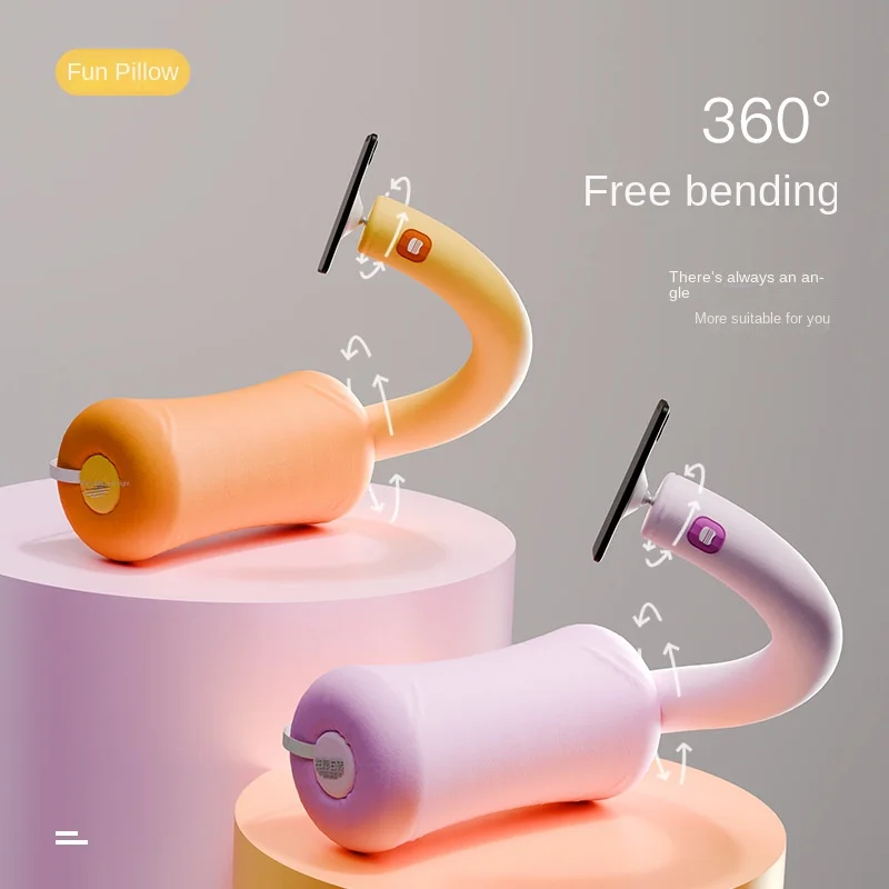 وسادة حامل الهاتف المحمول حامل مغناطيسي كسول مع وسادة الخصر وأريكة قابلة للتعديل كسول حامل فرشاة للهاتف المحمول