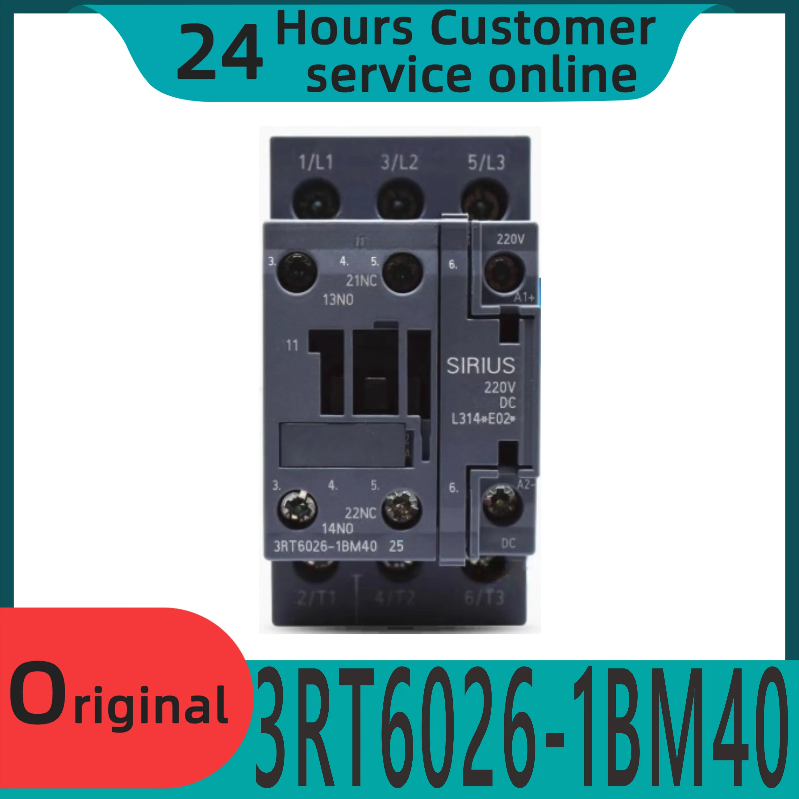 

New original DC brake elevator contactor 3RT6026-1BM40 25A DC220V