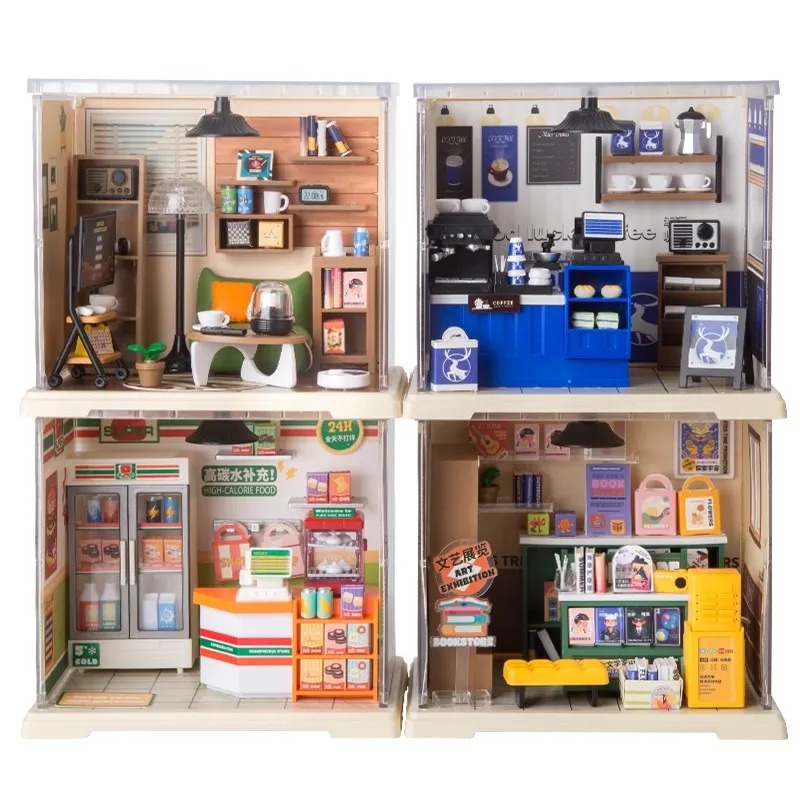 mini-city-store-diy-house-kit-for-kids-educational-puzzle-with-led-light-plastic-blocks-desktop-home-decoration-gift