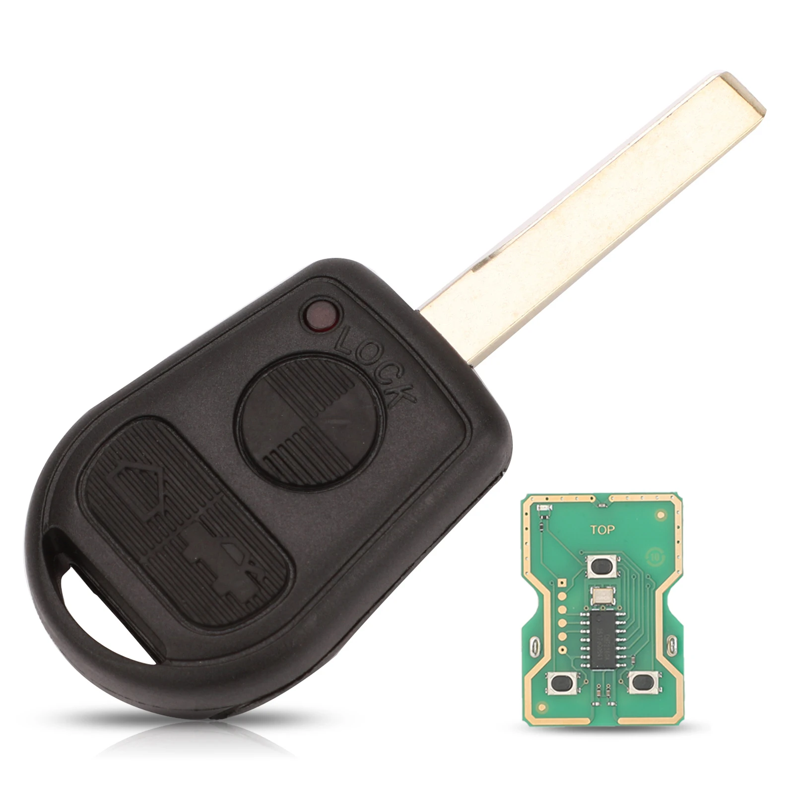 Jingyuqin Für BMW Z3 E31 E32 E34 E36 E38 E39 E46 Z3i Smart Fernbedienung Autoschlüssel 433Mhz PCF7935 Chip Schlüsselanhänger 3 Tasten HU92 HU58 Schlüsselblatt