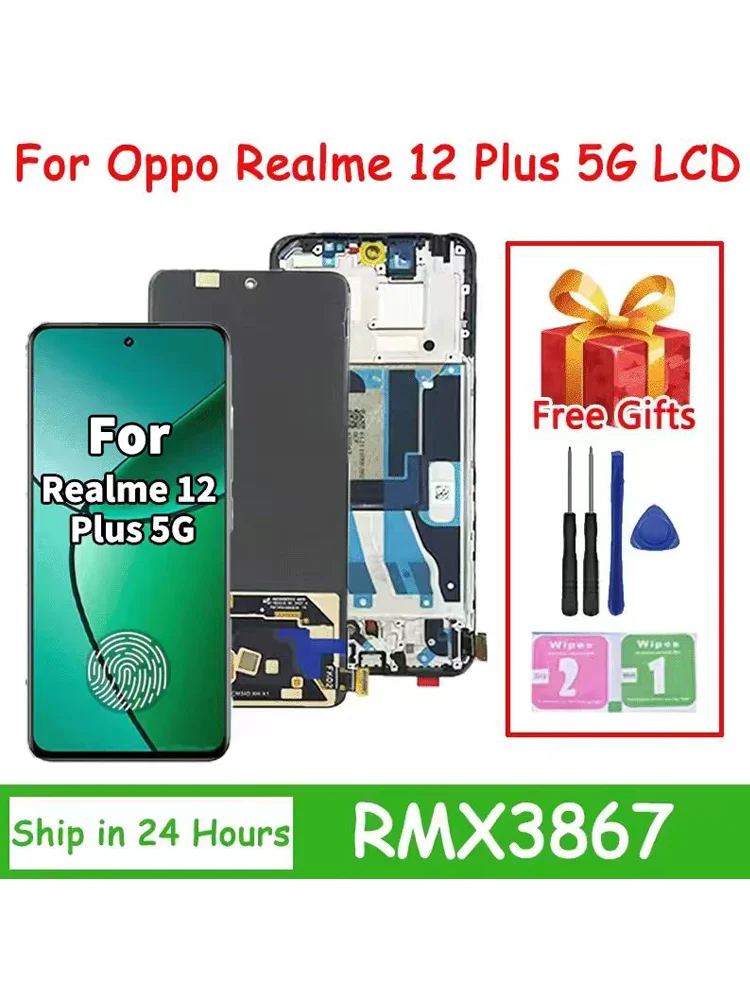 Super AMOLED do Realme 12 Plus 5G LCD RMX3867 Ekran Dotykowy Digitizer do Realme 12+ Wymiana Wyświetlacza — zdjęcie produktu 7