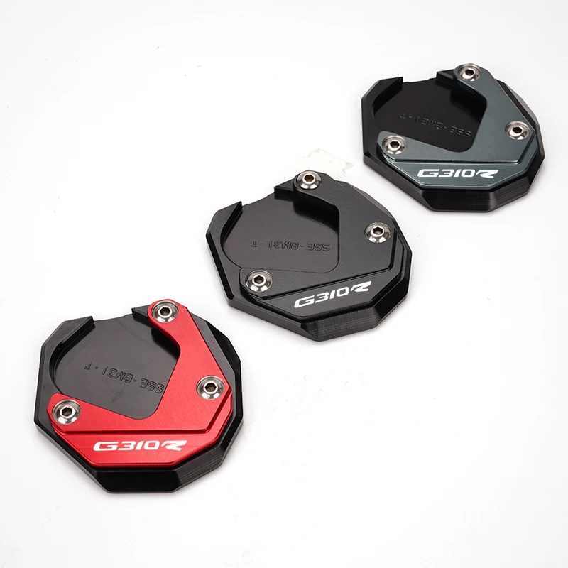 ل BMW G310GS G310R G310 GS R 2018-2023 دراجة نارية الملحقات مسنده القدم الجانب حامل تمديد وسادة دعم لوحة غطاء الصمام #3