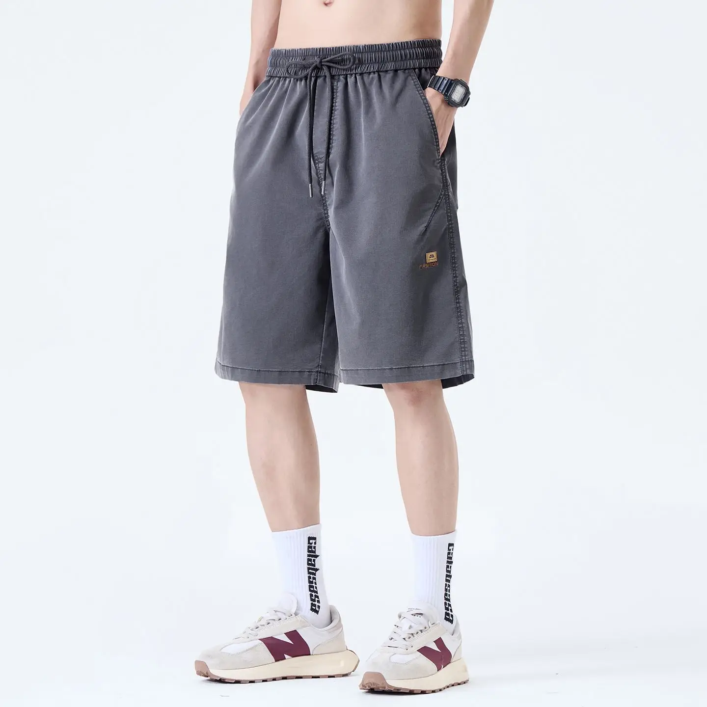 Casual Men's Short Pants Summer Loose Sports Mid-Calf Thin Five-Point High Street Style Straight Leg Loose Fit Youth Fashion