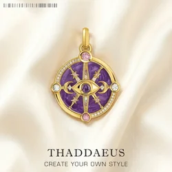 Yellow Gold Plated Pendant Cosmic Talismans Fine Glam 925 Sterling Silver Jewelry Europe Accessories Soul Vintage Gift For Woman